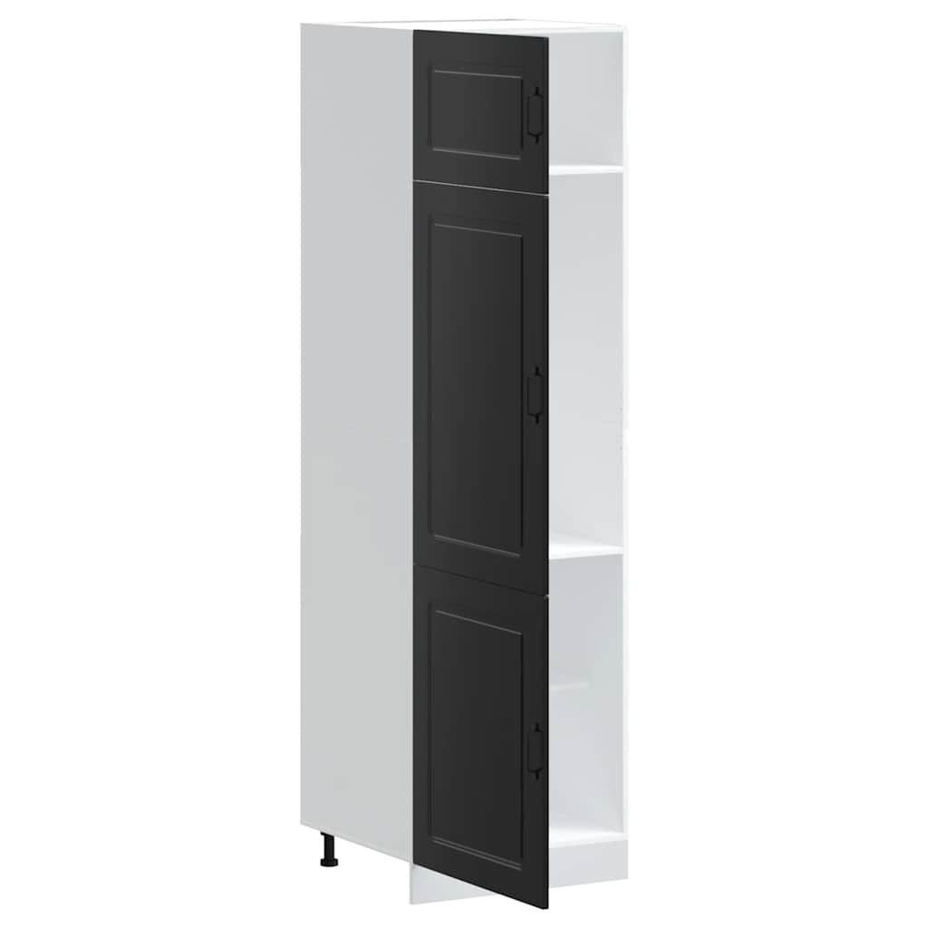 vidaXL Kitchen Cupboard Kalmar Black Engineered Wood