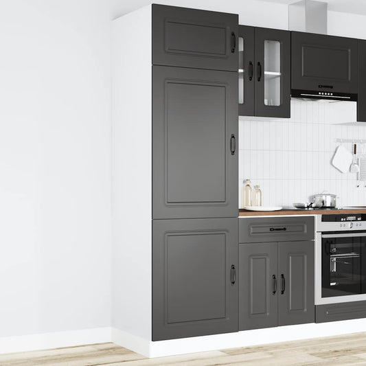 vidaXL Kitchen Cupboard Kalmar Black Engineered Wood