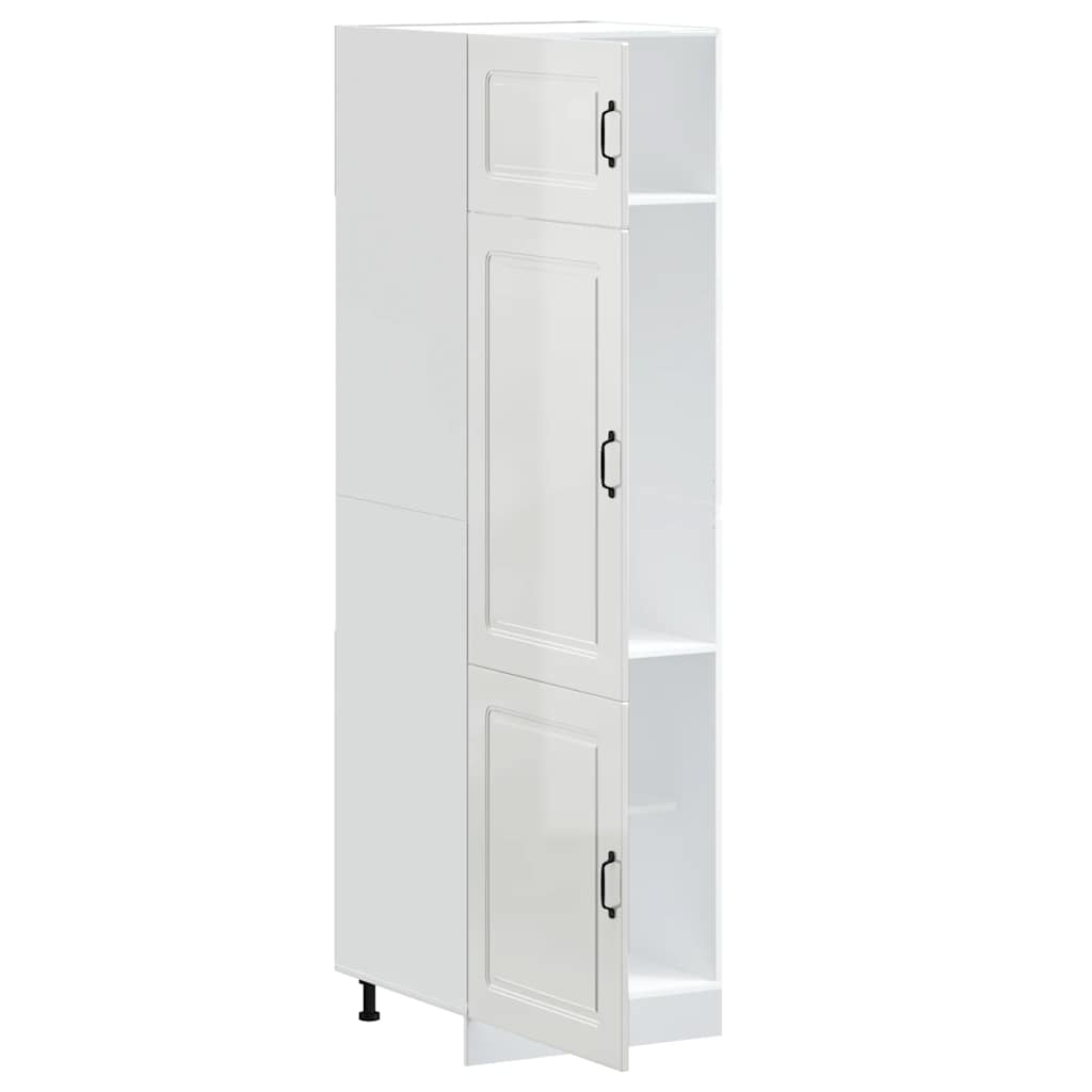Kitchen Cupboard "Kalmar" High Gloss White Engineered Wood
