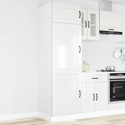 vidaXL Kitchen Cupboard Kalmar High Gloss White Engineered Wood