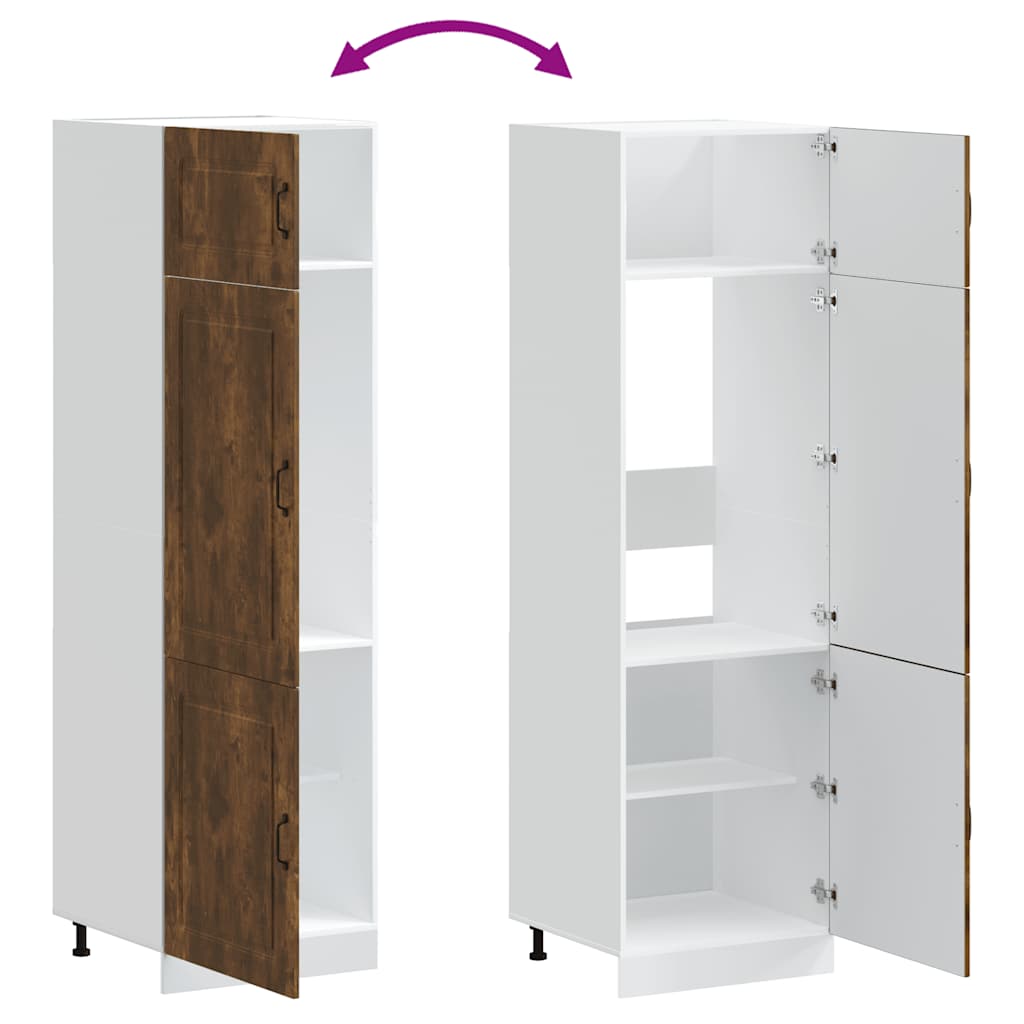 Kitchen Cupboard "Kalmar" Smoked Oak Engineered Wood