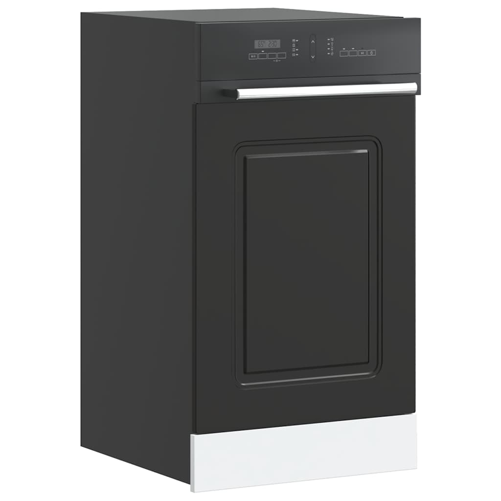 vidaXL Dishwasher Panel Kalmar Black 45x1.5x67 cm Engineered Wood