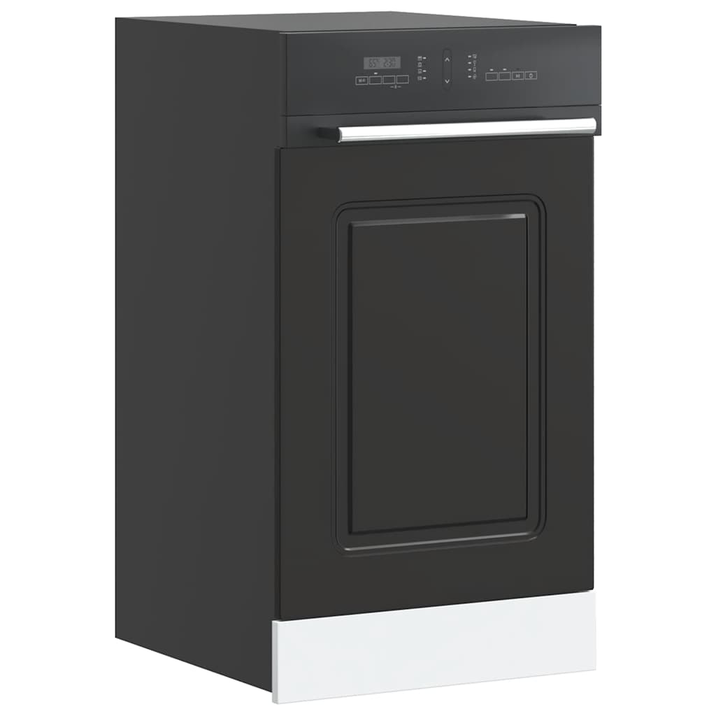 Dishwasher Panel "Kalmar" Black 45x1,5x57 cm Engineered Wood