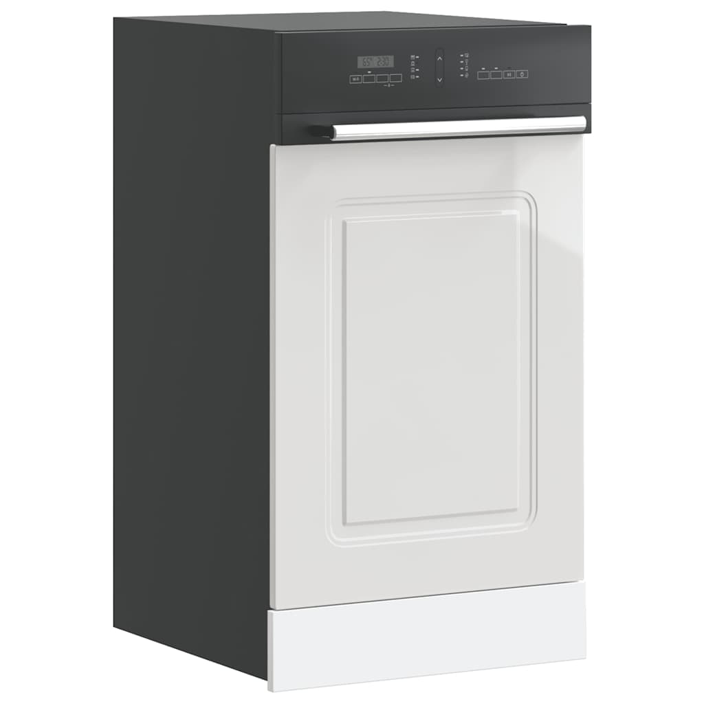 vidaXL Dishwasher Panel Kalmar High Gloss White 45x1.5x67 cm Engineered Wood