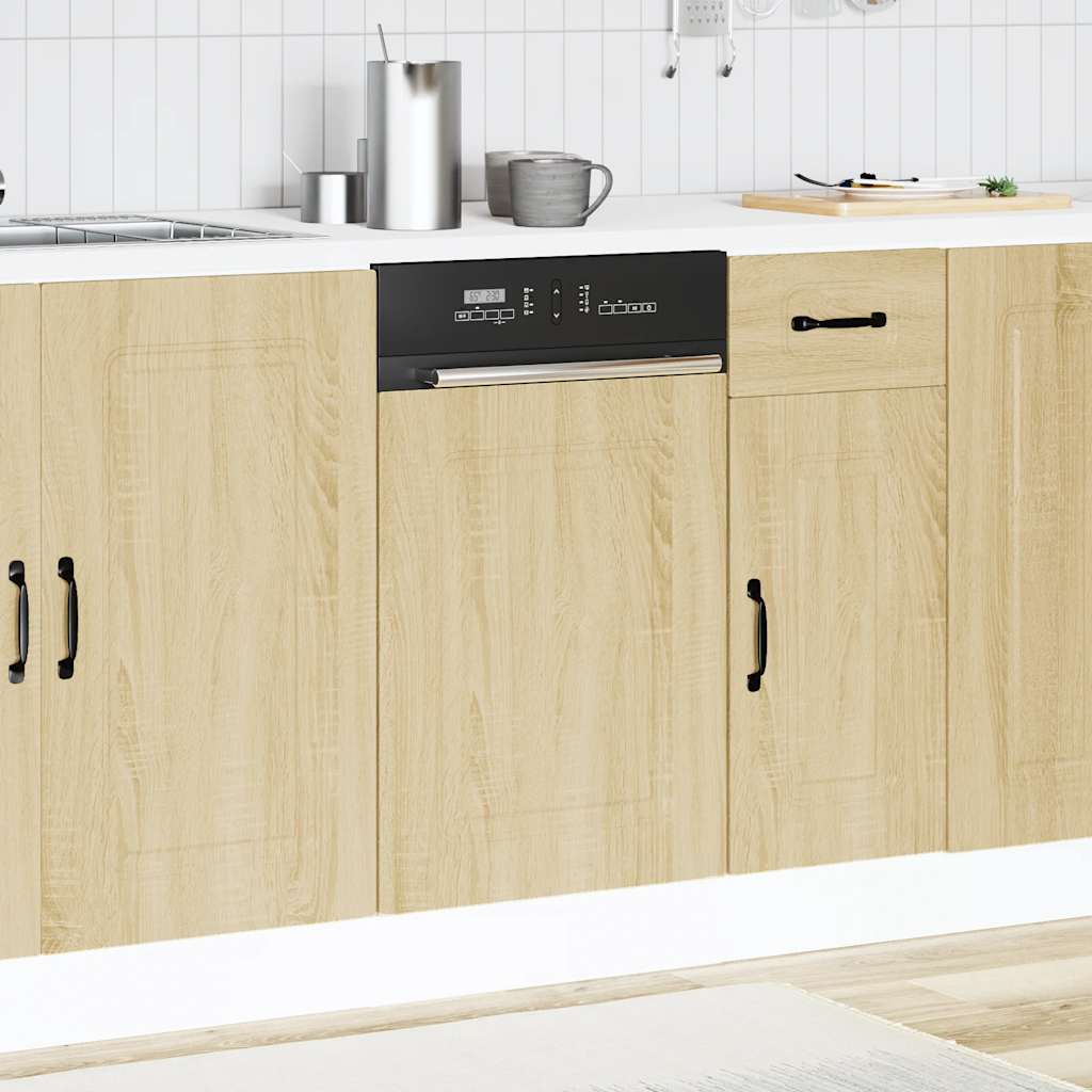 vidaXL Dishwasher Panel Kalmar Sonoma Oak 45x1.5x67 cm Engineered Wood