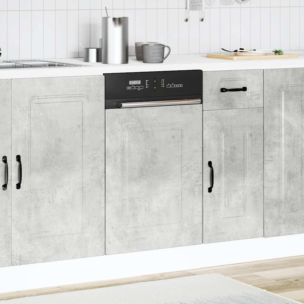 vidaXL Dishwasher Panel Kalmar Concrete Grey 45x1.5x67 cm Engineered Wood