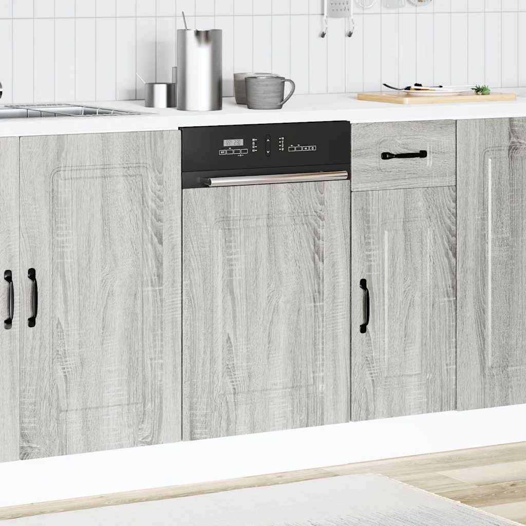 vidaXL Dishwasher Panel Kalmar Grey Sonoma 45x1.5x67 cm Engineered Wood