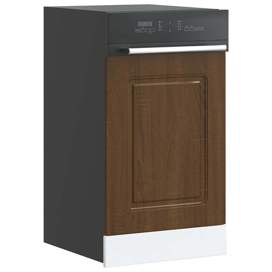 vidaXL Dishwasher Panel Kalmar Brown Oak 45x1.5x67 cm Engineered Wood