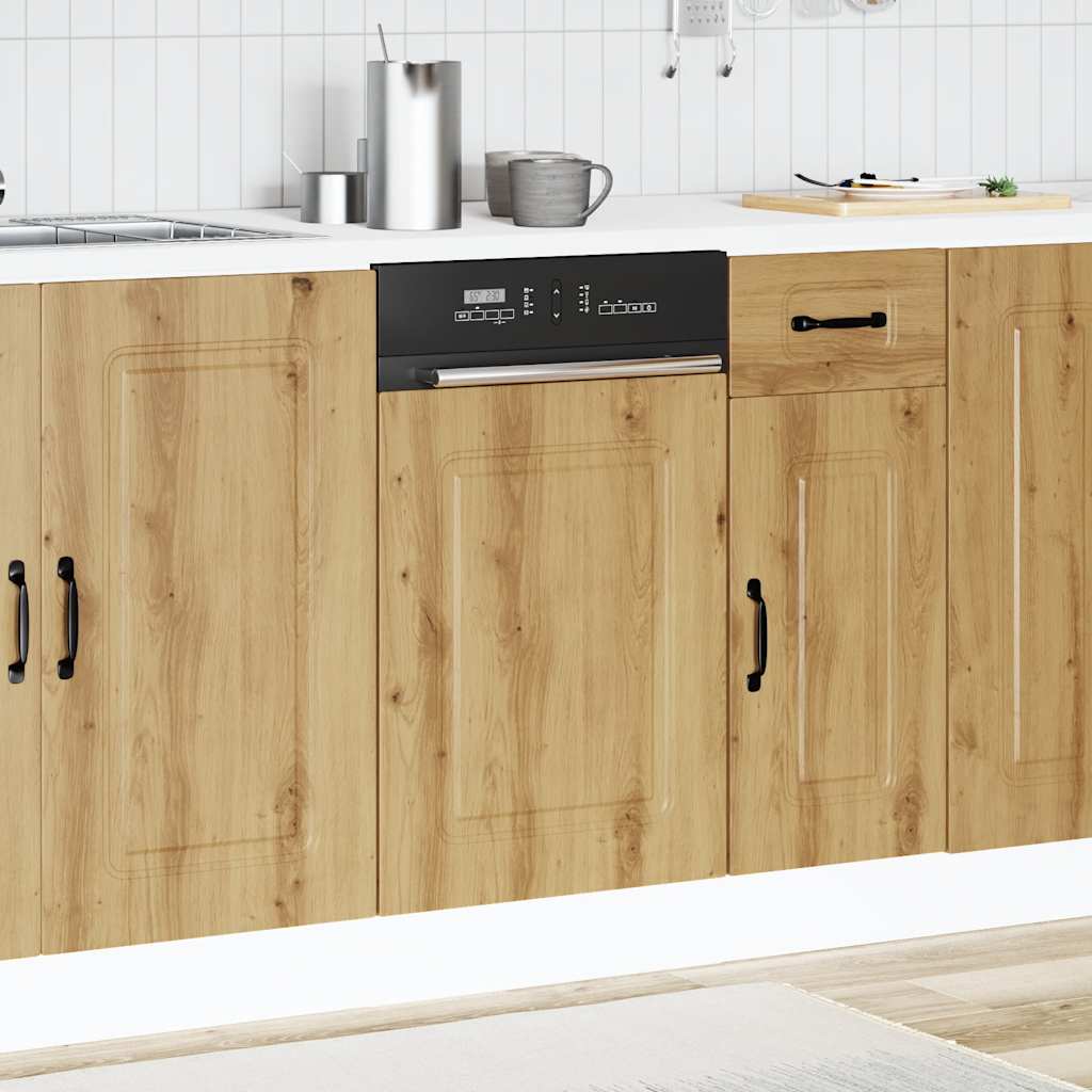 vidaXL Dishwasher Panel Kalmar Artisan Oak 45x1.5x67 cm Engineered Wood