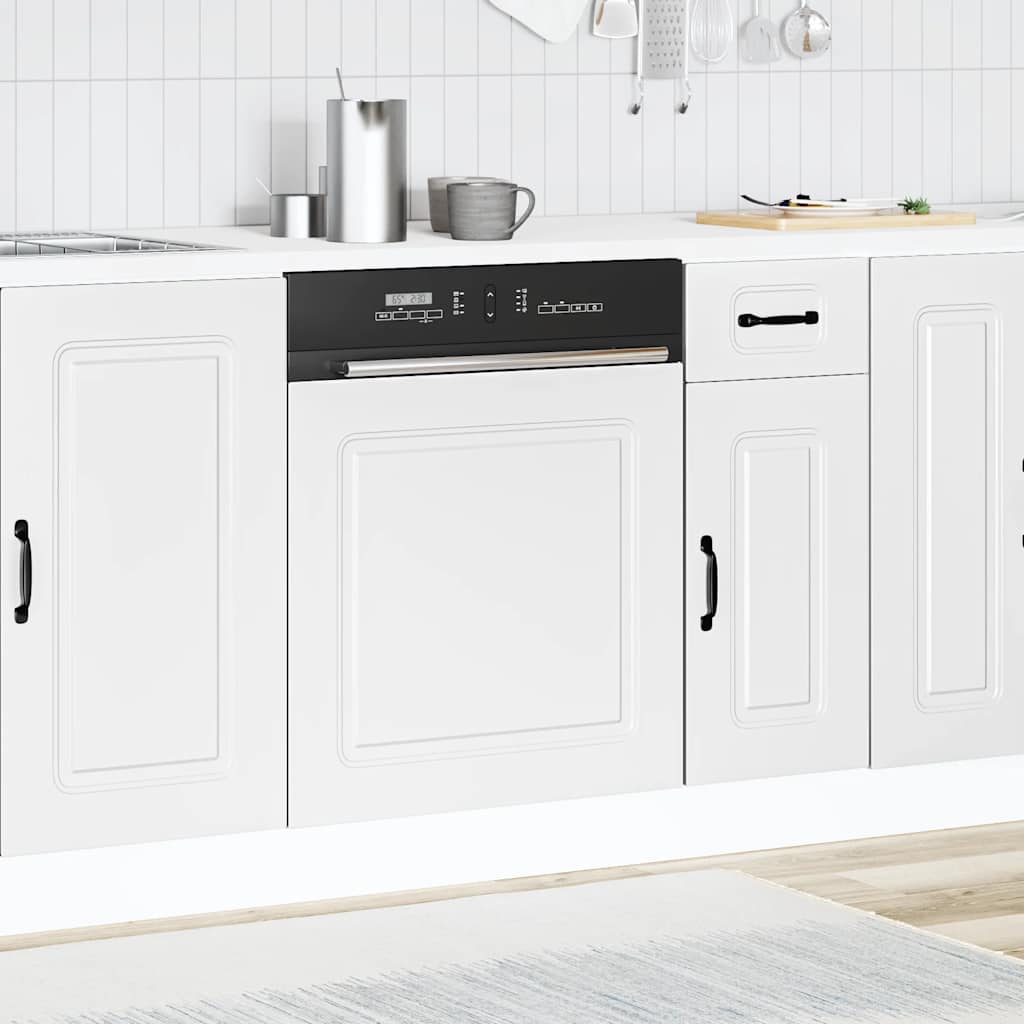 vidaXL Dishwasher Panel Kalmar White 60x1.5x67 cm Engineered Wood