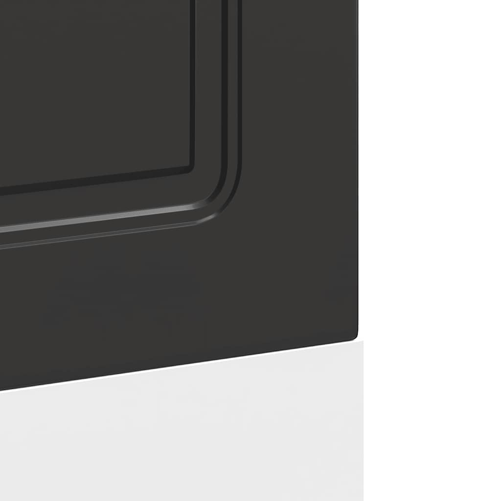 Dishwasher Panel "Kalmar" Black 60x1,5x57 cm Engineered Wood