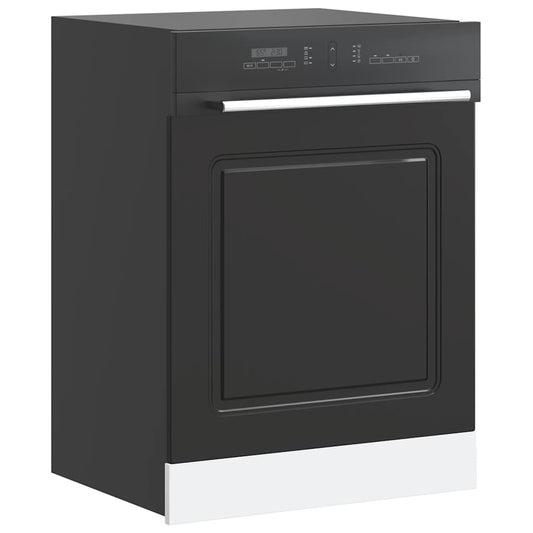 vidaXL Dishwasher Panel Kalmar Black 60x1.5x67 cm Engineered Wood