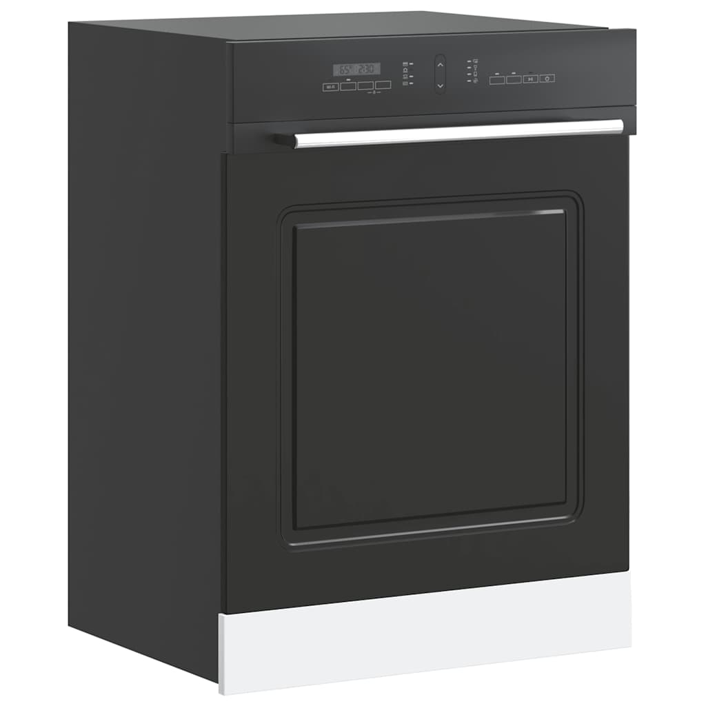 Dishwasher Panel "Kalmar" Black 60x1,5x57 cm Engineered Wood
