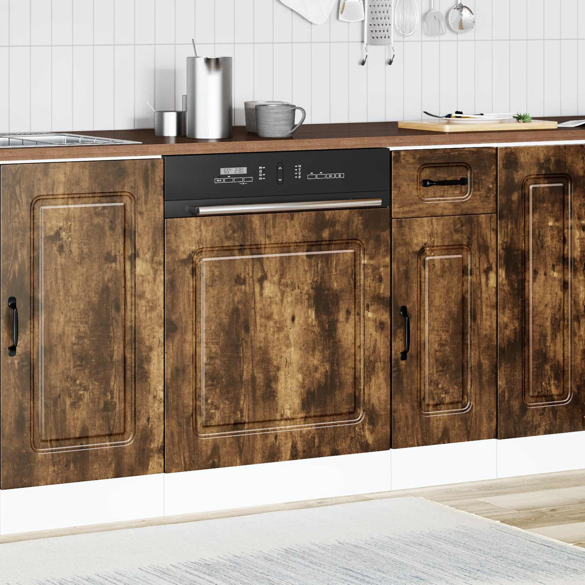Dishwasher Panel "Kalmar" Smoked Oak 60x1,5x57 cm Engineered Wood