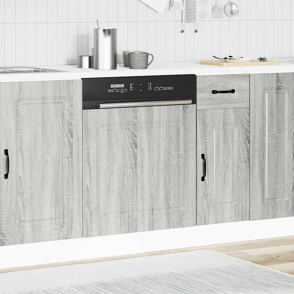 vidaXL Dishwasher Panel Kalmar Grey Sonoma 60x1.5x67 cm Engineered Wood