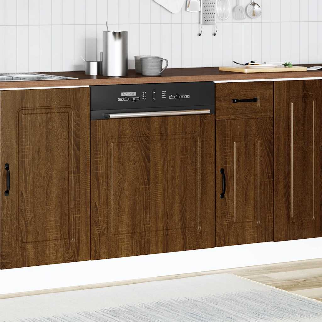 vidaXL Dishwasher Panel Kalmar Brown Oak 60x1.5x67 cm Engineered Wood