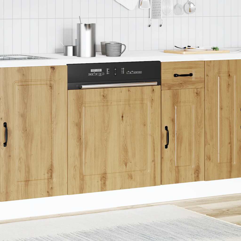 vidaXL Dishwasher Panel Kalmar Artisan Oak 60x1.5x67 cm Engineered Wood