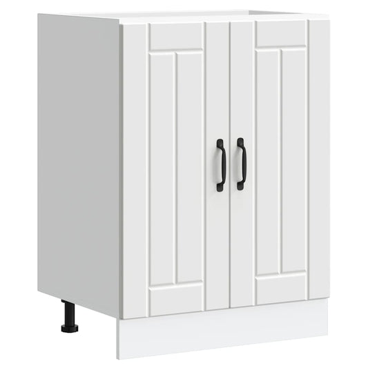 vidaXL Sink Base Cabinet Lucca White Engineered Wood