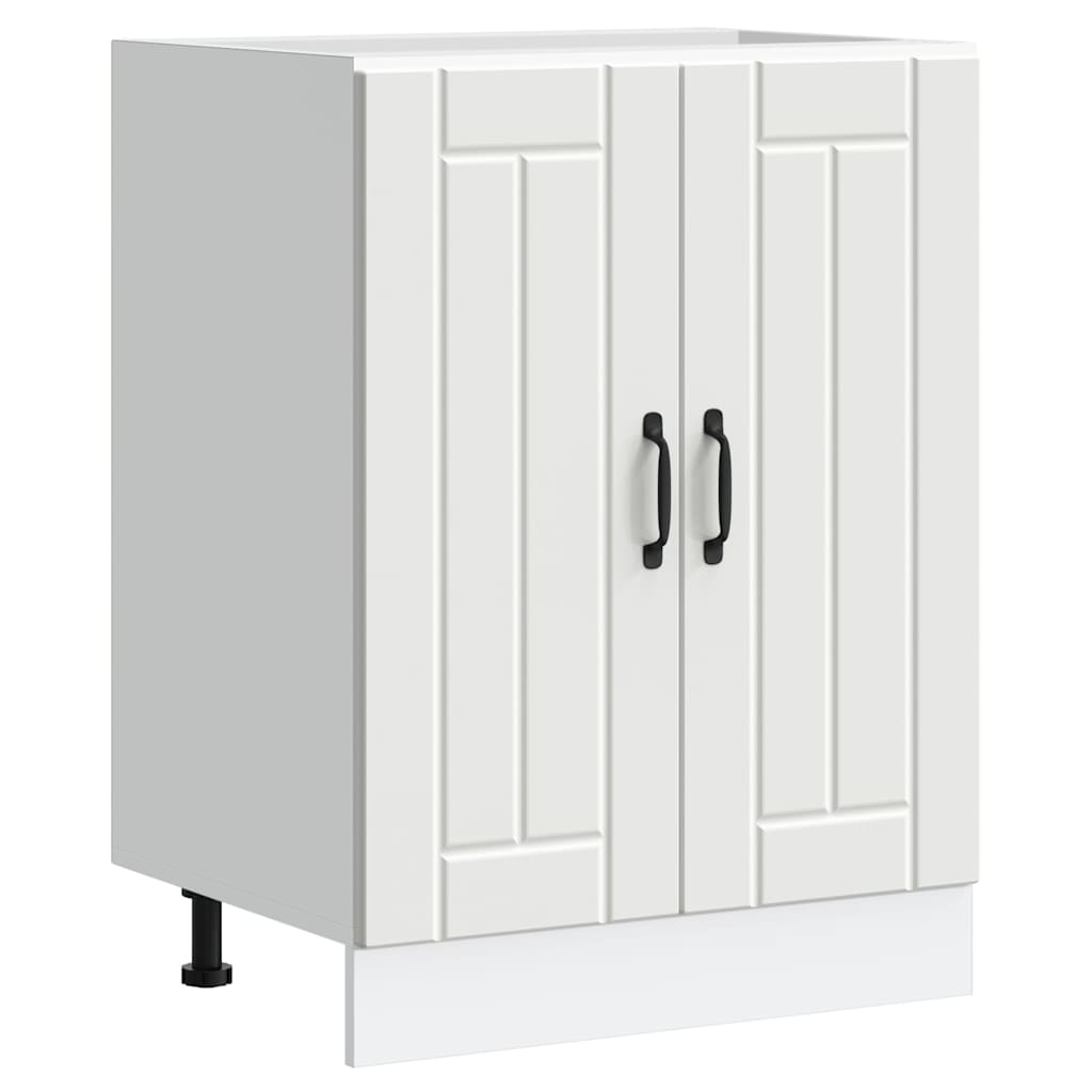 Sink Base Cabinet "Lucca" White Engineered Wood