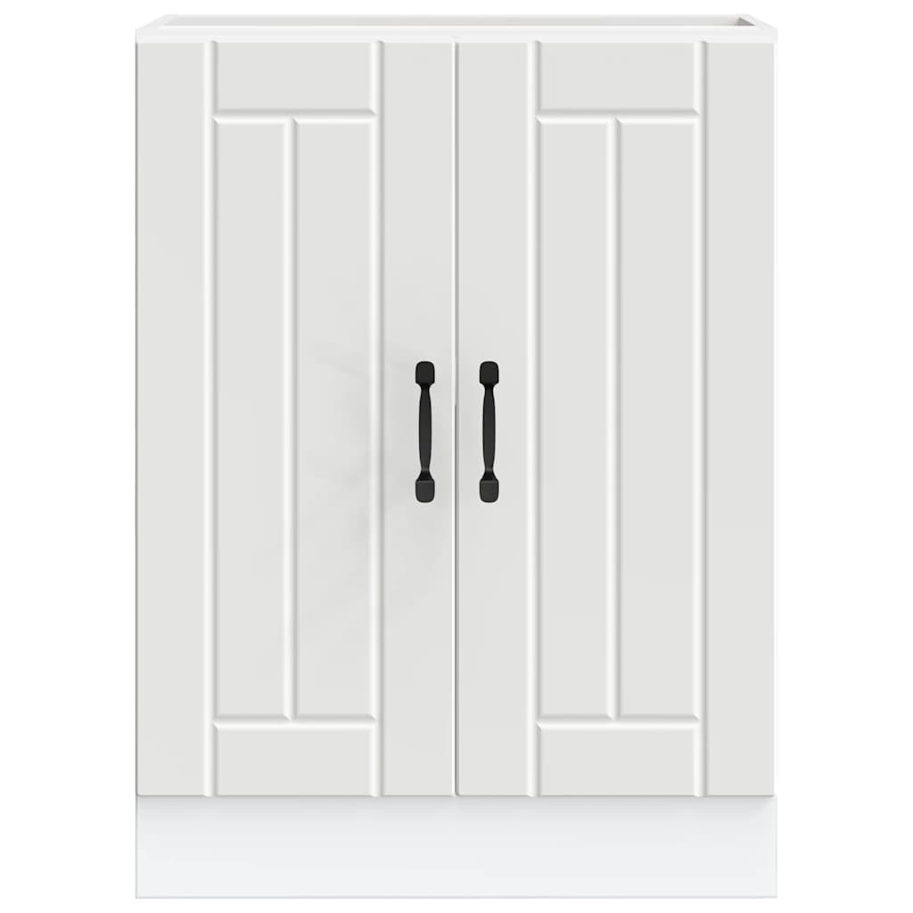Sink Base Cabinet "Lucca" White Engineered Wood
