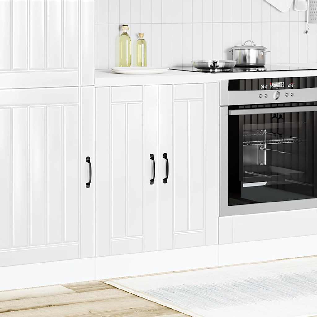 Sink Base Cabinet Lucca High Gloss White Engineered Wood