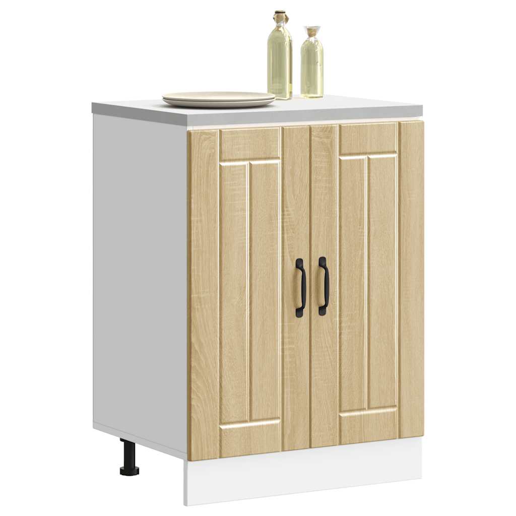 vidaXL Sink Base Cabinet Lucca Sonoma Oak Engineered Wood