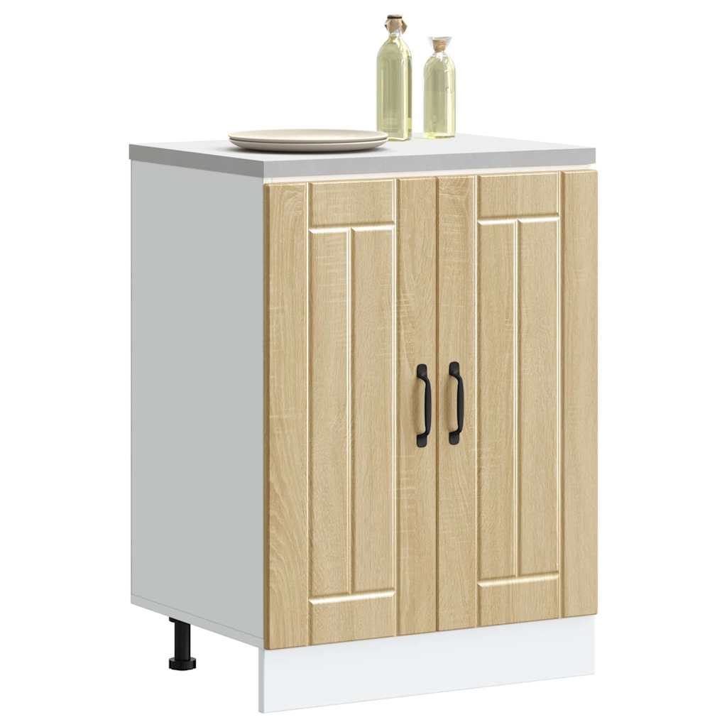 Sink Base Cabinet "Lucca" Sonoma Oak Engineered Wood