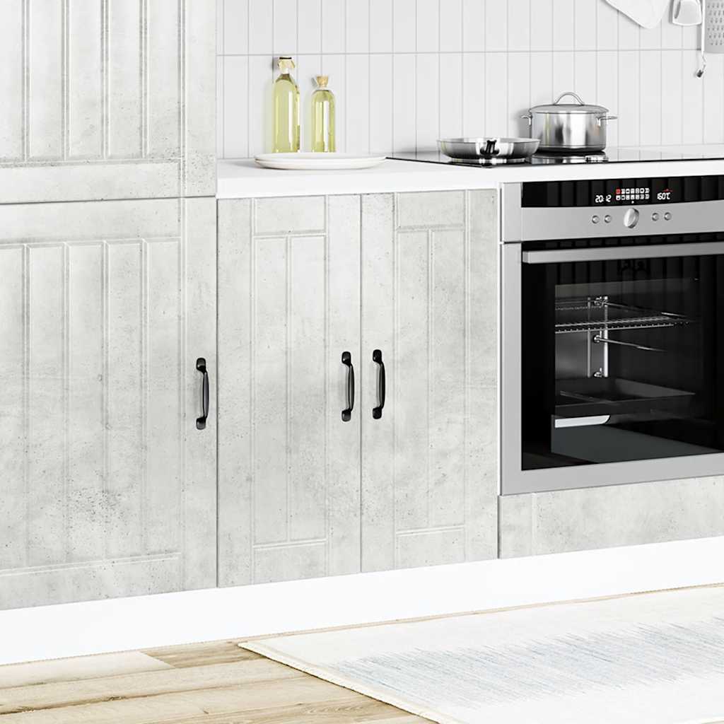 Sink Base Cabinet "Lucca" Concrete Grey Engineered Wood