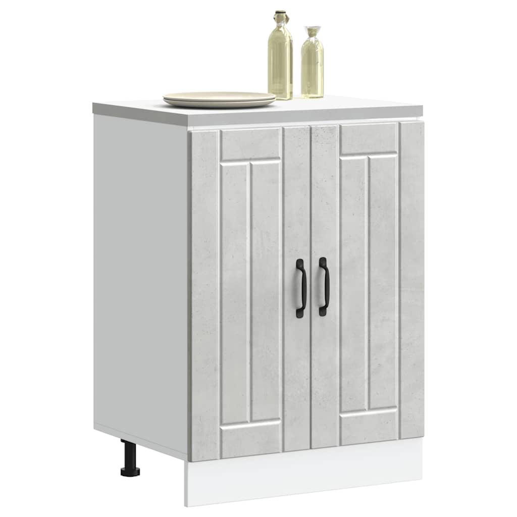 vidaXL Sink Base Cabinet Lucca Concrete Grey Engineered Wood