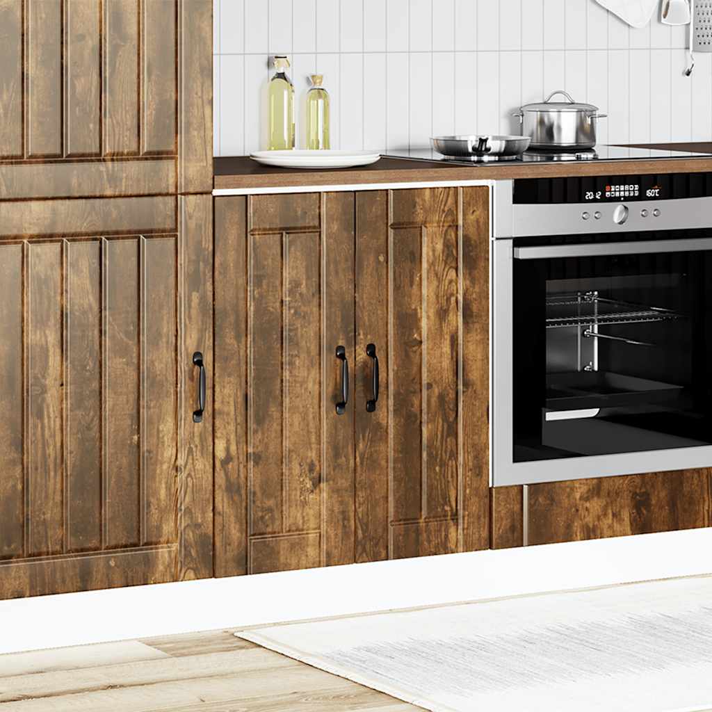 vidaXL Sink Base Cabinet Lucca Smoked Oak Engineered Wood