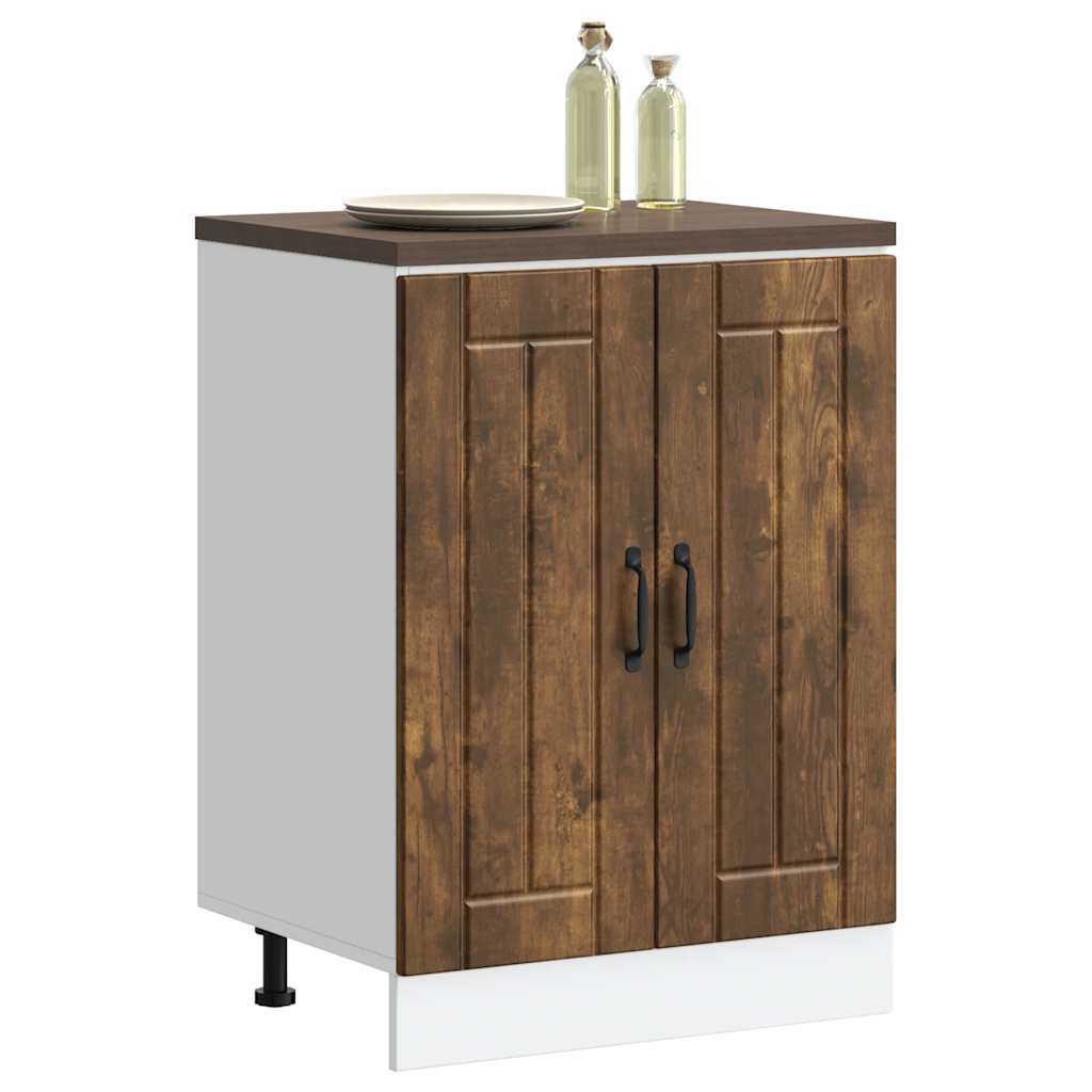 vidaXL Sink Base Cabinet Lucca Smoked Oak Engineered Wood