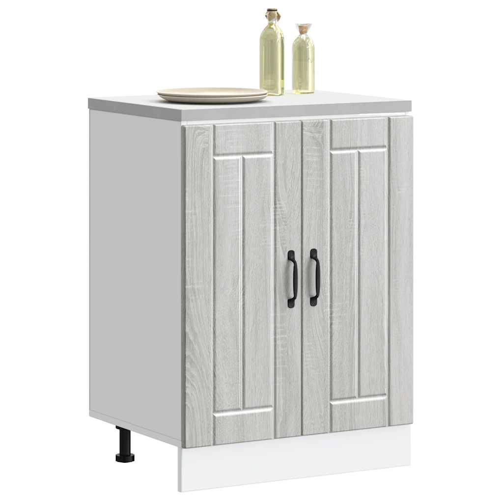 Sink Base Cabinet "Lucca" Grey Sonoma Engineered Wood