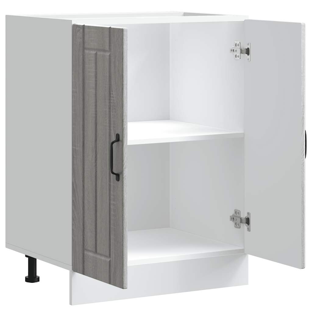 Sink Base Cabinet "Lucca" Grey Sonoma Engineered Wood