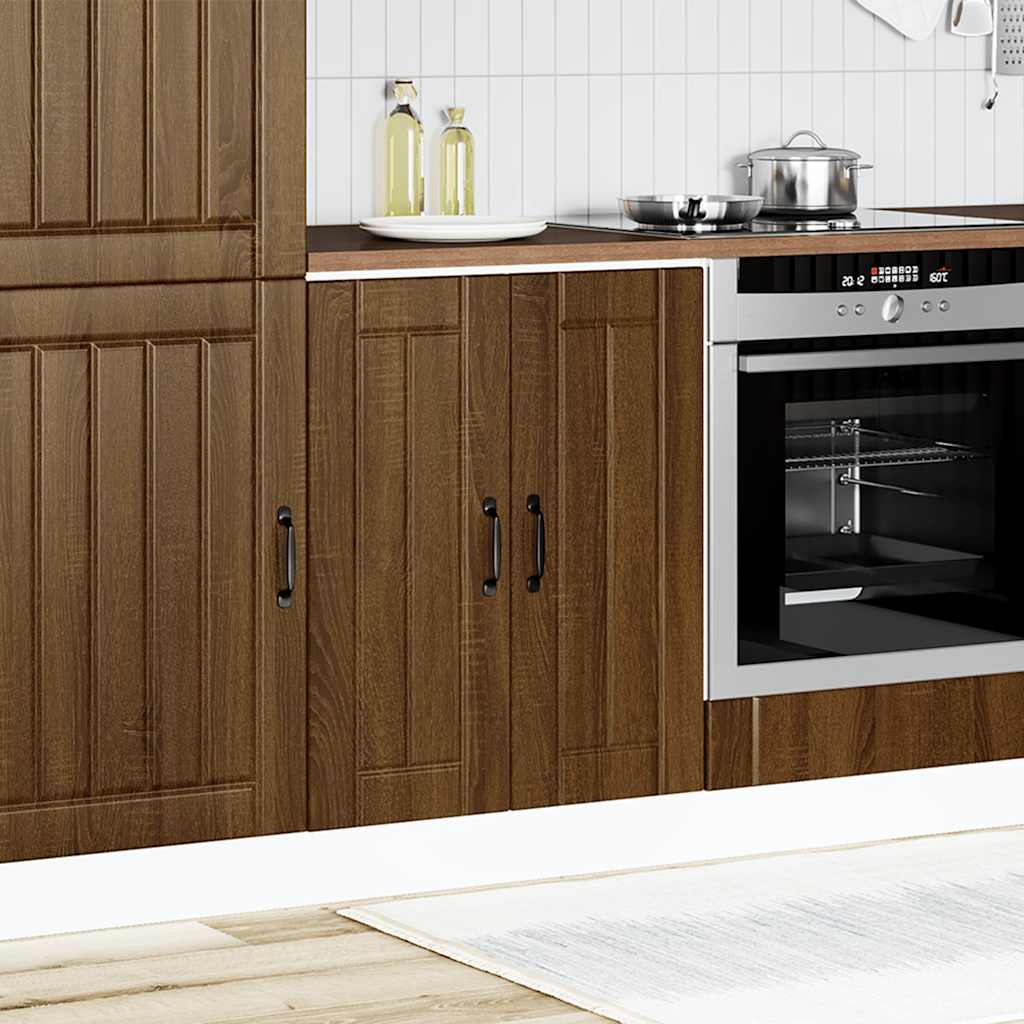 vidaXL Sink Base Cabinet Lucca Brown Oak Engineered Wood