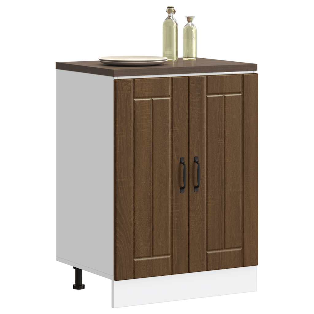 vidaXL Sink Base Cabinet Lucca Brown Oak Engineered Wood