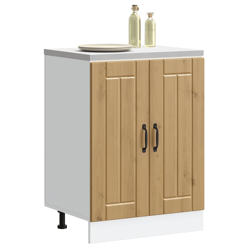 vidaXL Sink Base Cabinet Lucca Artisan Oak Engineered Wood