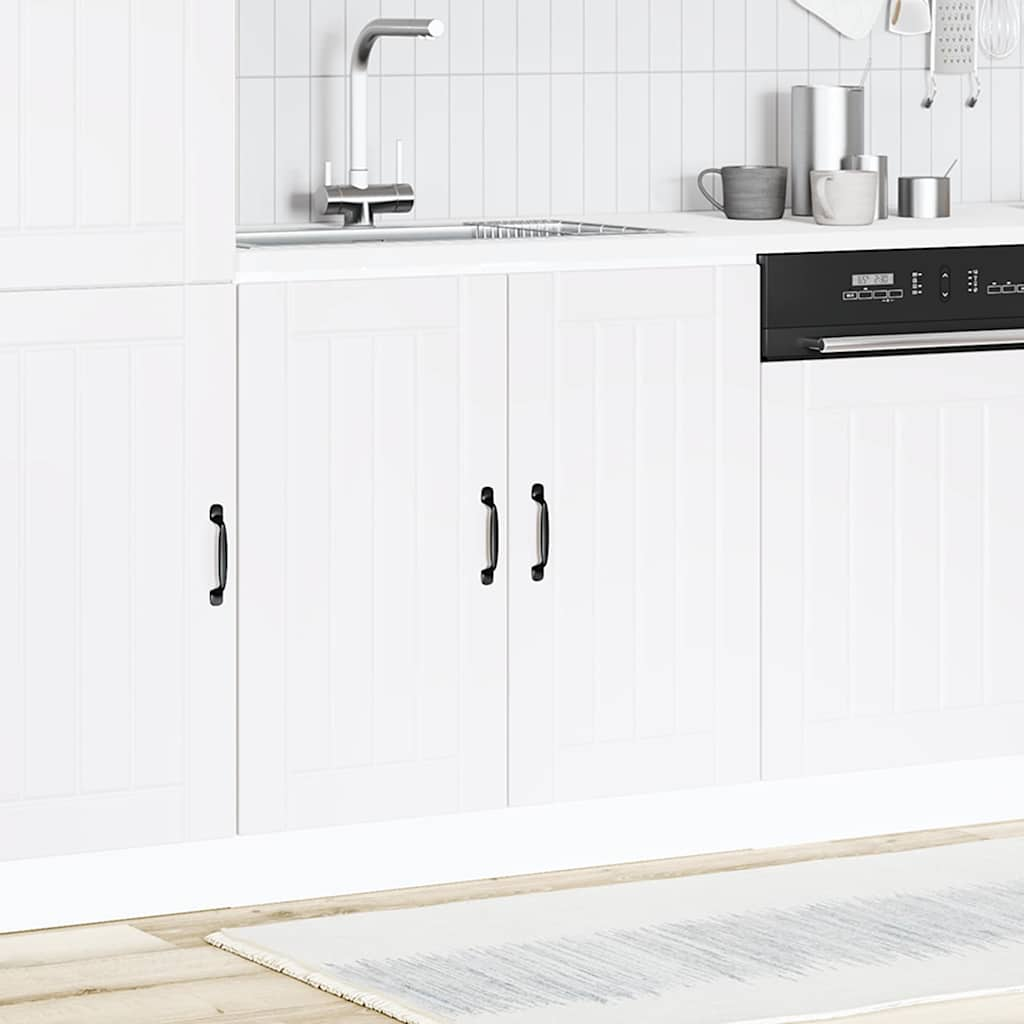 vidaXL Sink Base Cabinet Lucca White Engineered Wood