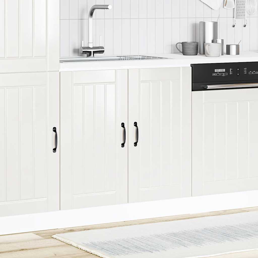 vidaXL Sink Base Cabinet Lucca High Gloss White Engineered Wood