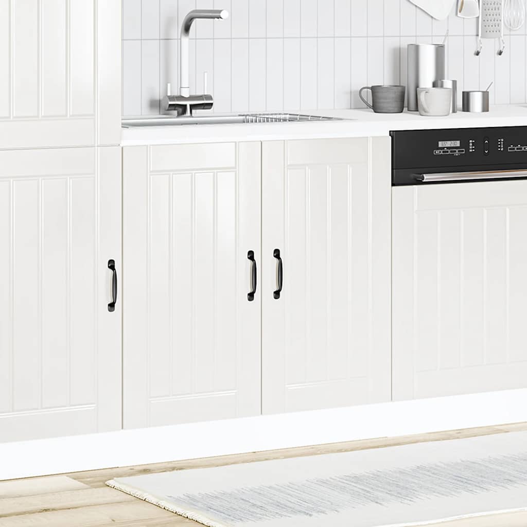 Sink Base Cabinet "Lucca" High Gloss White Engineered Wood