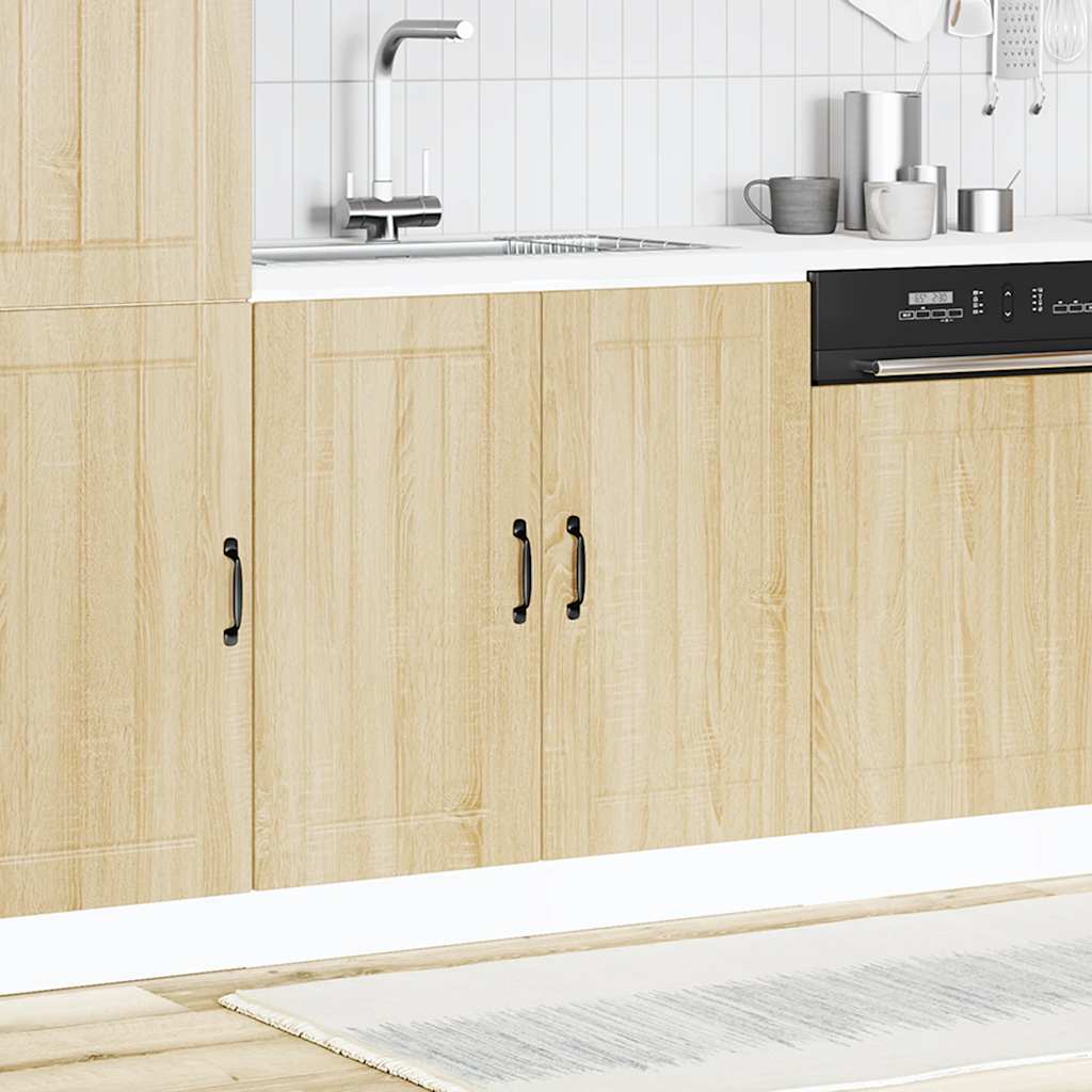 vidaXL Sink Base Cabinet Lucca Sonoma Oak Engineered Wood