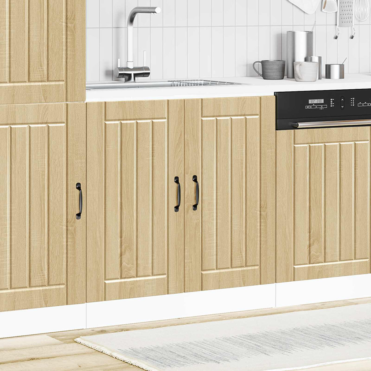 Sink Base Cabinet "Lucca" Sonoma Oak Engineered Wood