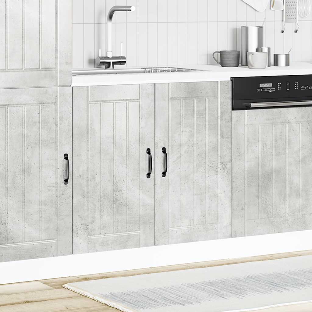 vidaXL Sink Base Cabinet Lucca Concrete Grey Engineered Wood