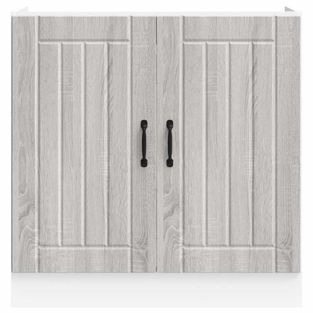 Sink Base Cabinet Lucca Grey Sonoma Engineered Wood