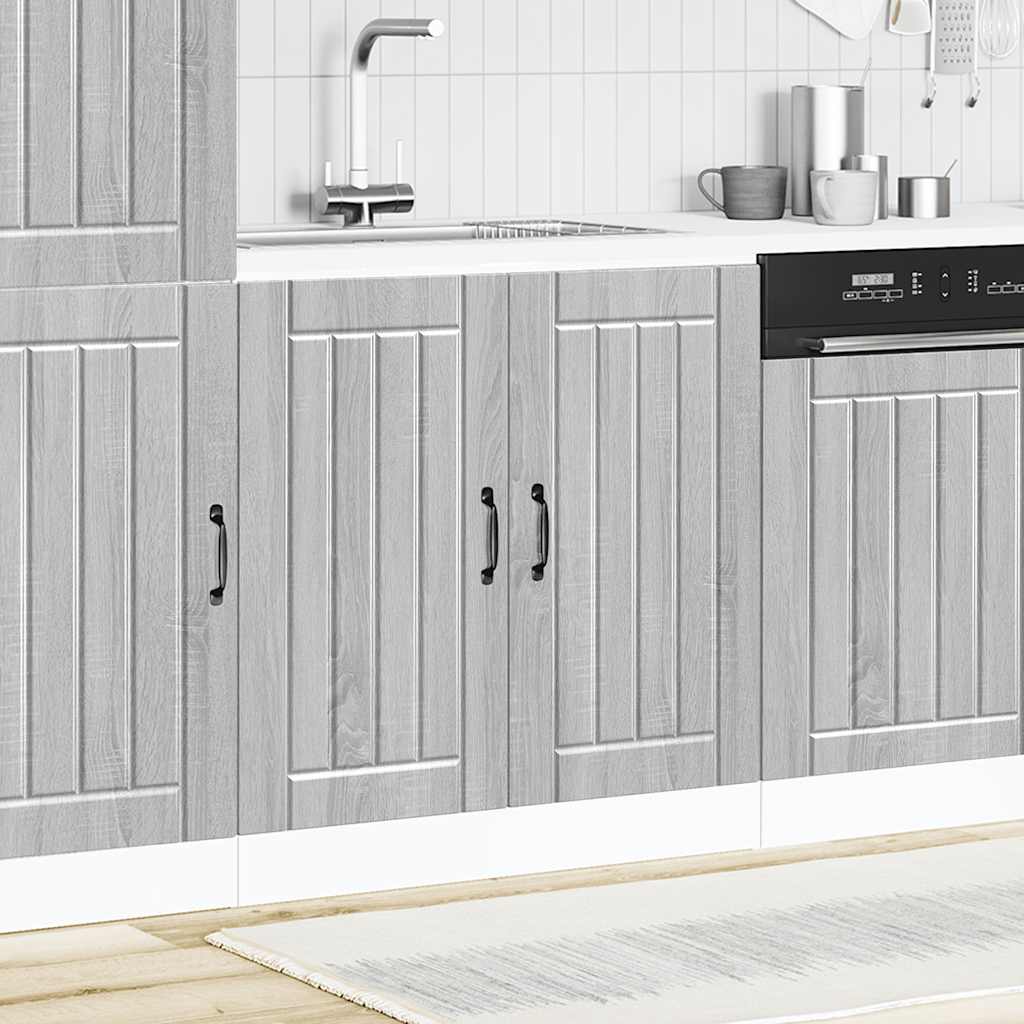 Sink Base Cabinet Lucca Grey Sonoma Engineered Wood