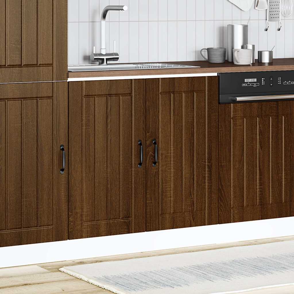 vidaXL Sink Base Cabinet Lucca Brown Oak Engineered Wood