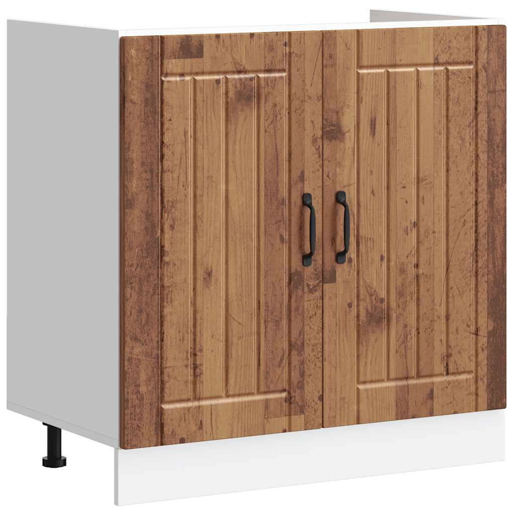 Sink Base Cabinet Lucca Old Wood Engineered Wood