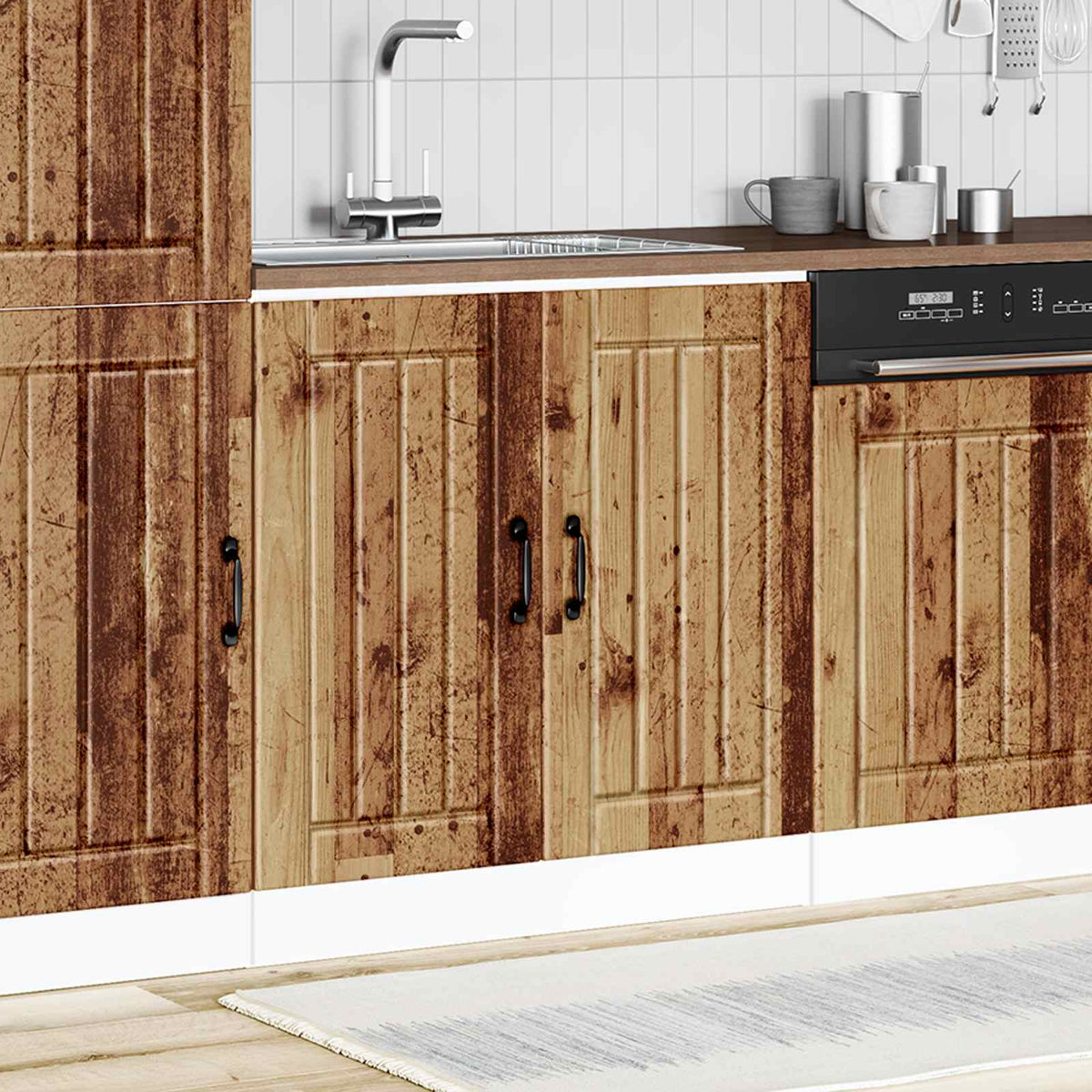 Sink Base Cabinet "Lucca" Old Wood Engineered Wood