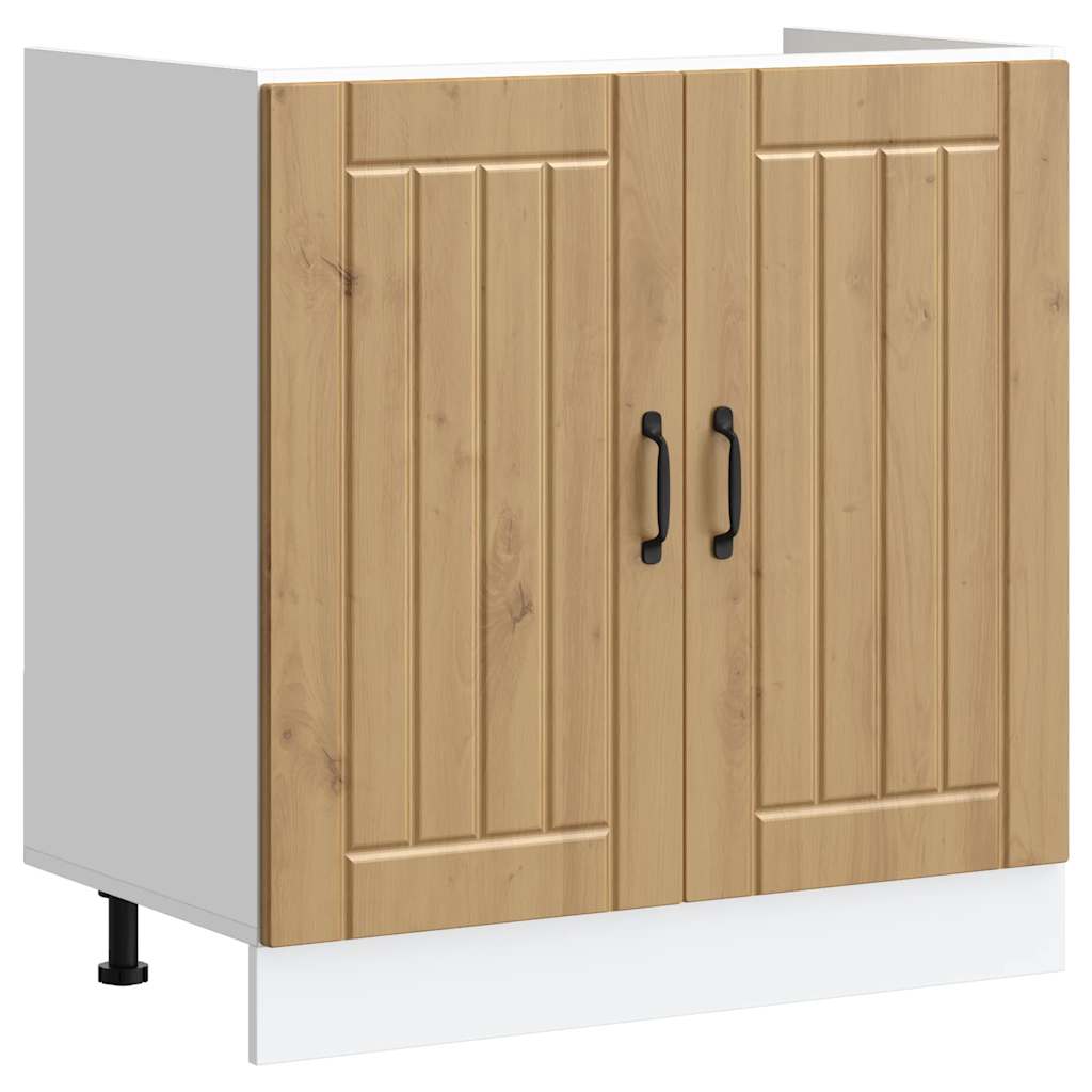 Sink Base Cabinet "Lucca" Artisan Oak Engineered Wood