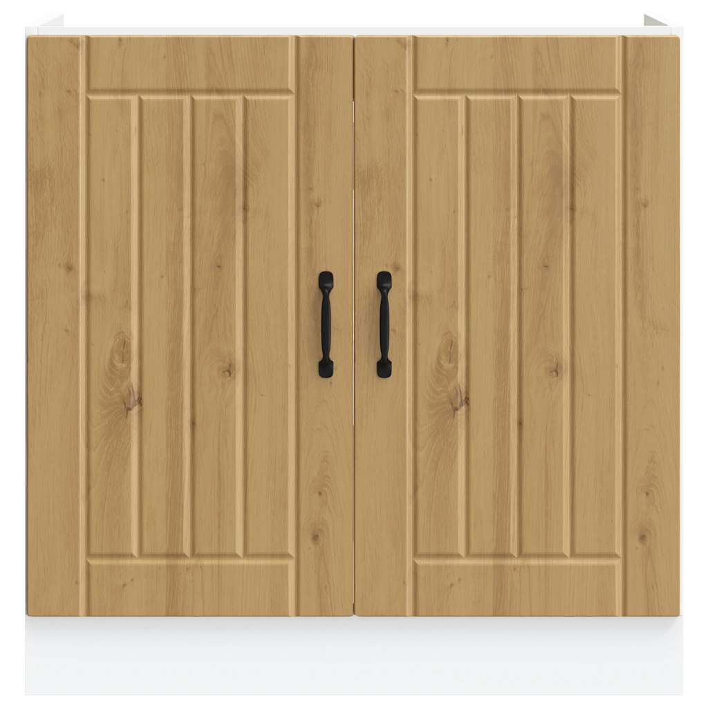 Sink Base Cabinet "Lucca" Artisan Oak Engineered Wood