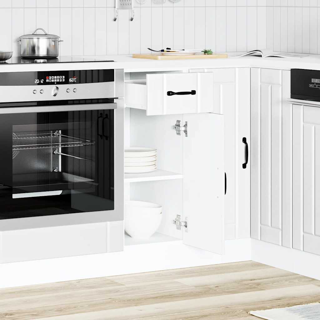 vidaXL Kitchen Base Cabinet Lucca White Engineered Wood